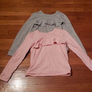 Pink and gray shirts